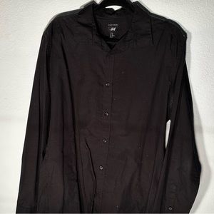 H&M Black Large Button down shirt